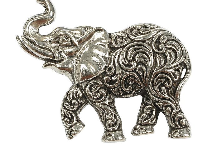 Art Nouveau Inspired Elephant Collectable Brooch 925 Sterling Silver