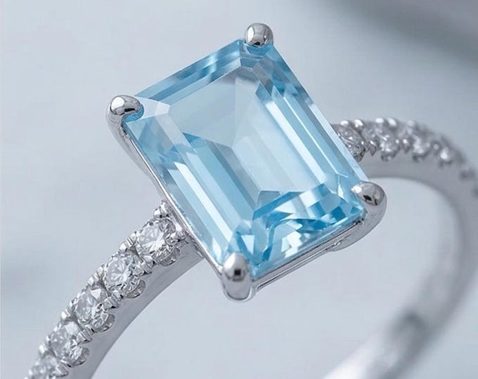 Blue Topaz 925 Sterling Silver Ring