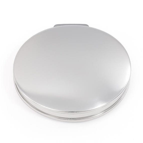 925 Sterling Silver Oval Pill Box Vintage Style Keepsake