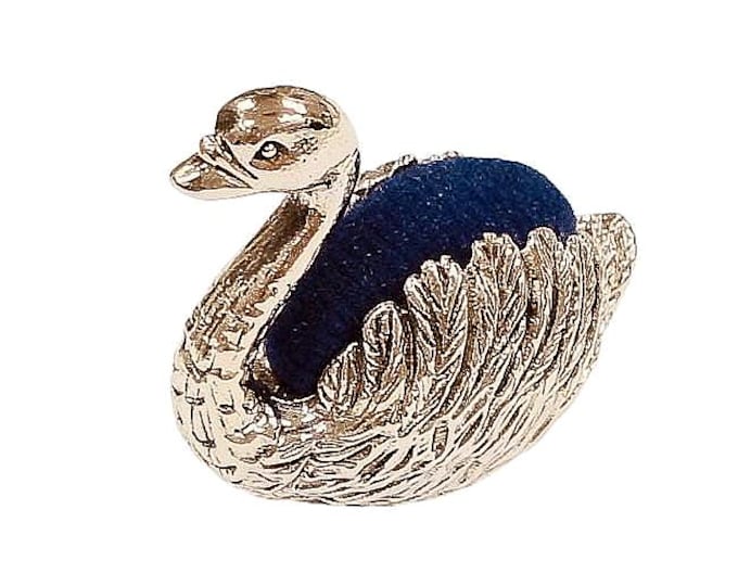 Antique Inspired Collectable Swan Pin Cushion 925 Sterling Silver
