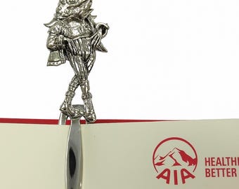 Antique Style Frog Bookmark 925 Sterling Silver Book Lover Gift Graduation Gift