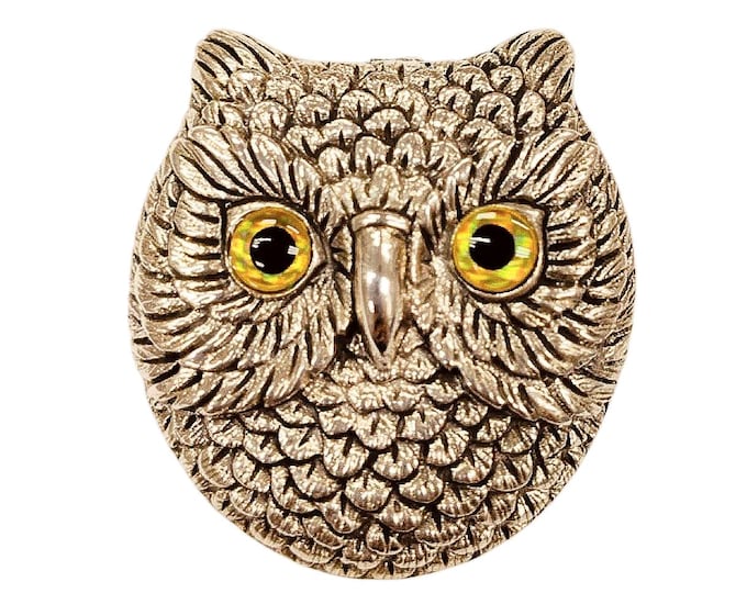 Antique Inspired Owl Brooch Collectable 925 Sterling Silver