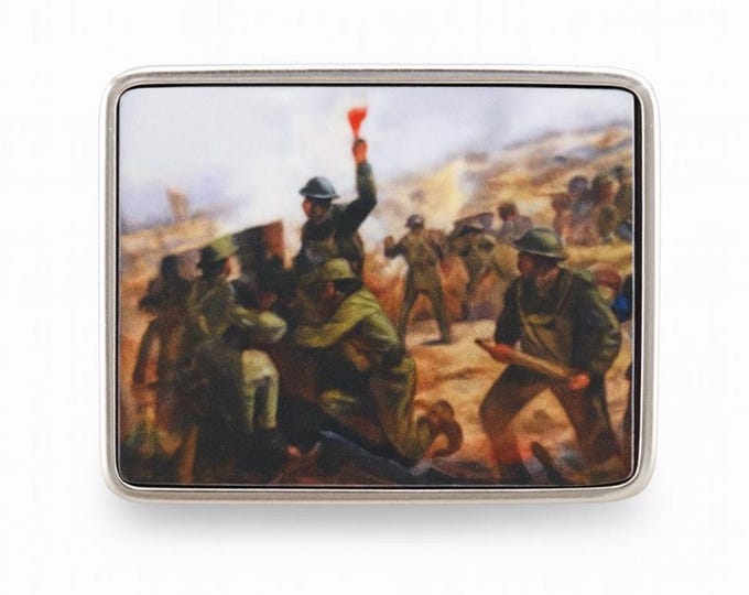 Vintage Battle Scene Pill Box 925 Sterling Silver Pill Box Vintage Style Novelty Trinket Box, Collectible Miniature Keepsake