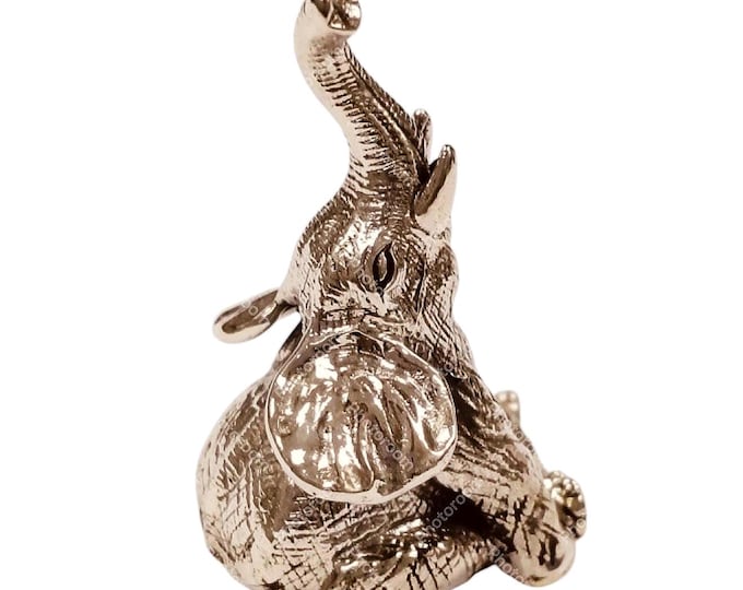 Antique Inspired Collectable Elephant Figurine 925 Sterling Silver