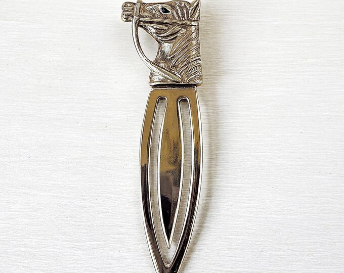 Antique Style Horse Ruby Eye Bookmark 925 Sterling Silver Book Lover Gift Graduation Gift