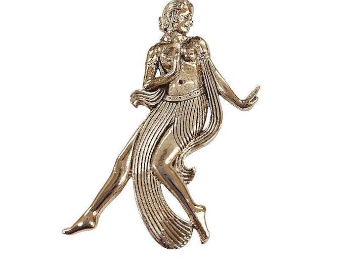 Antique Inspired Lady Brooch Collectable 925 Sterling Silver