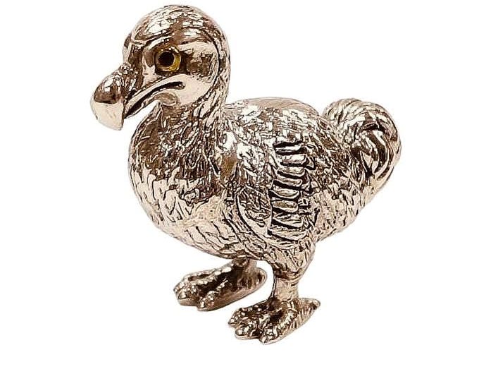 Antique Inspired Collectable Dodo Bird Figurine 925 Sterling Silver
