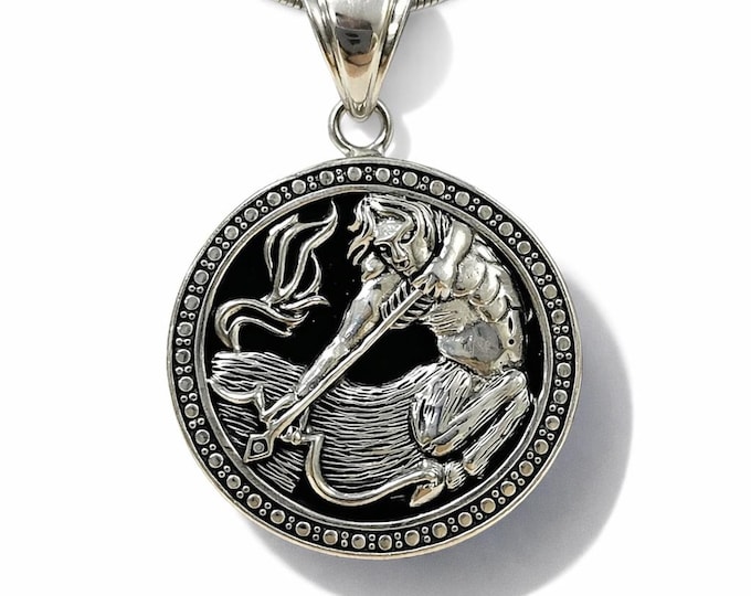 Astrology Horoscope Sagittarius Zodiac Sign Pendant 925 Sterling Silver Gift