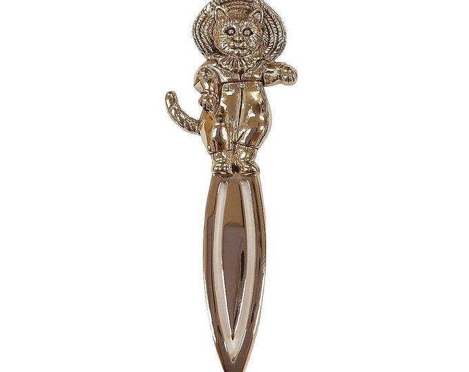 Antique Style Cat Kitten Bookmark 925 Sterling Silver Book Lover Gift Graduation Gift Animal Lover Gift