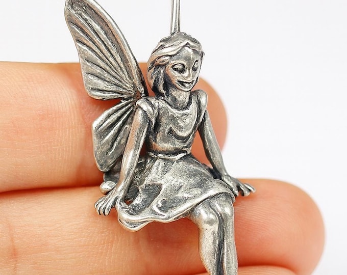 Antique Inspired Collectable Fairy Figurine 925 Sterling Silver