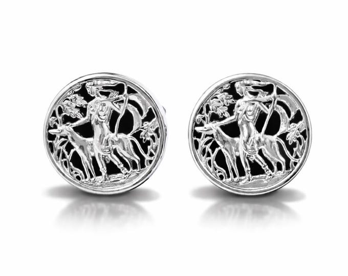 Antique Style 925 Sterling Silver Cuff Links Mens Gift