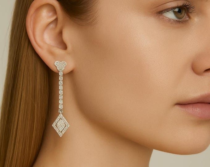 Gilson Opal Cubic Zirconia Earrings 925 Sterling Silver Hallmarked