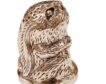 Antique Style Rabbit Thimble - Collectible Thimble - Thimble Collectors Gift - Theatre Lover Gift 925 Sterling Silver