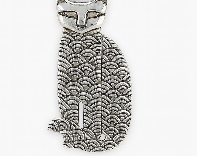 Antique Art Deco Inspired Cat Brooch Collectable 925 Sterling Silver