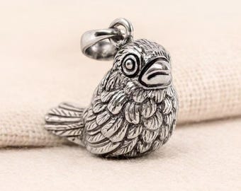 Antique Style Bird Dog Whistle Pendant 925 Sterling Silver Dog Lover Gift