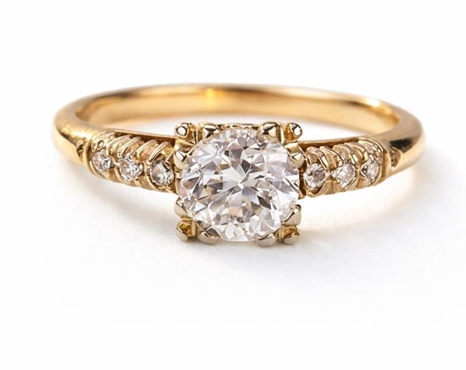 Vintage 14K & Diamond Engagement Ring