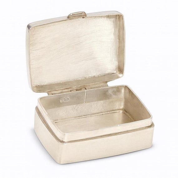 Sterling Silver Rectangle Pill Box, Vintage Keepsake - Etsy