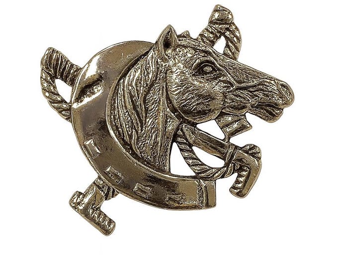 Antique Inspired Horse Shoe Pendant Brooch 925 Sterling Silver Horse Lover Gift