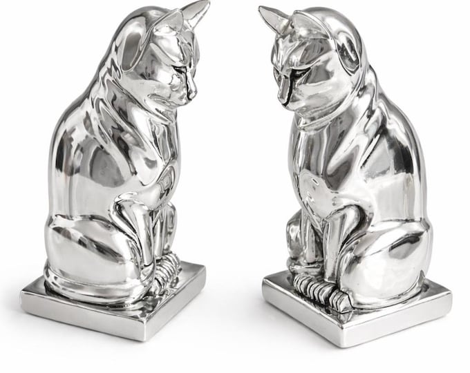 Vintage Sterling Silver Plated Cat Salt & Pepper Shakers