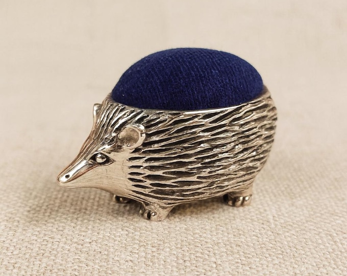 Antique Inspired Collectable Hedgehog Pin Cushion 925 Sterling Silver