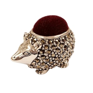 Antique Inspired Collectable Hedgehog Pin Cushion 925 Sterling Silver