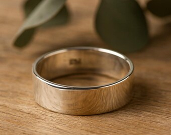 Solid Sterling Silver Band Ring Classic Unisex Ring, Minimalist Men’s or Women’s Silver Band Free Personalized Engraving