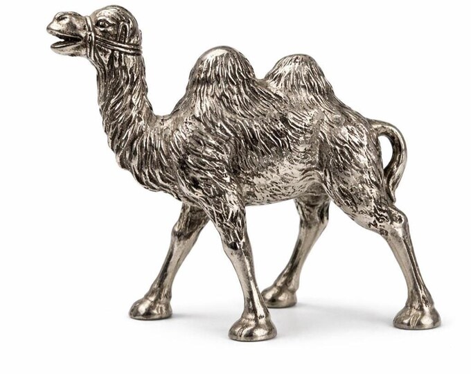 Vintage Silver Plated Camel Figurine, Collectible Sewing Accessory