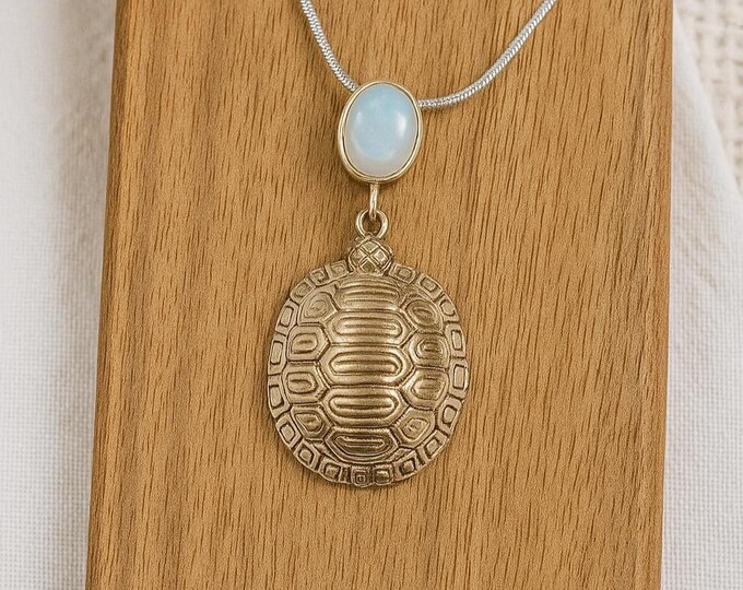 Victorian Style White Gilson Opal Turtle Tortoise Pill Snuff Box Pendant with Ruby Eyes 925 Sterling Silver