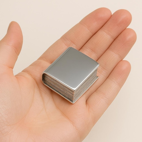 Sterling Silver Book Pill Box, Vintage Novelty Keepsake - Etsy