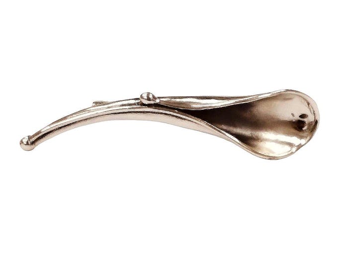 Antique 925 Sterling Silver Posy Holder Brooch Floral Bouquet Holder Pin