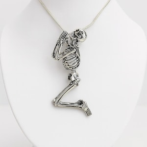 Skelett Anhänger 925 Sterling Silber Punziert