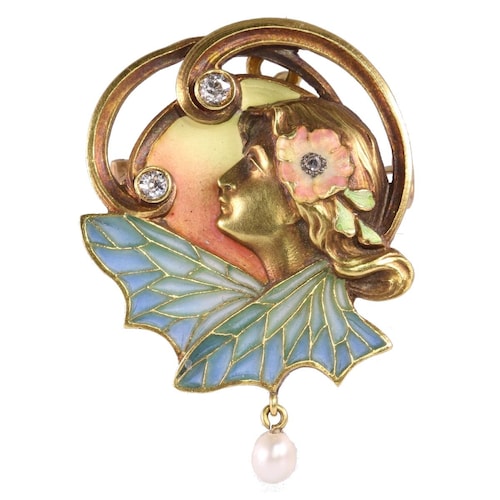 アールデコ調オニキスマーカサイトブローチ 925スターリングシルバー