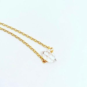 Herkimer Diamond Necklace, Herkimer Necklace, Diamond Necklace, Clear Crystal Necklace