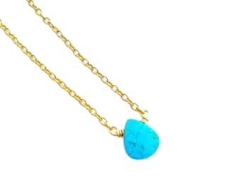 Turquoise teardrop necklace