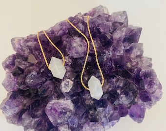 Floating Moonstone Necklace, 14k Gold Filled Chain