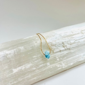 Larimar Necklace, Floating Larimar Necklace, Larimar Choker