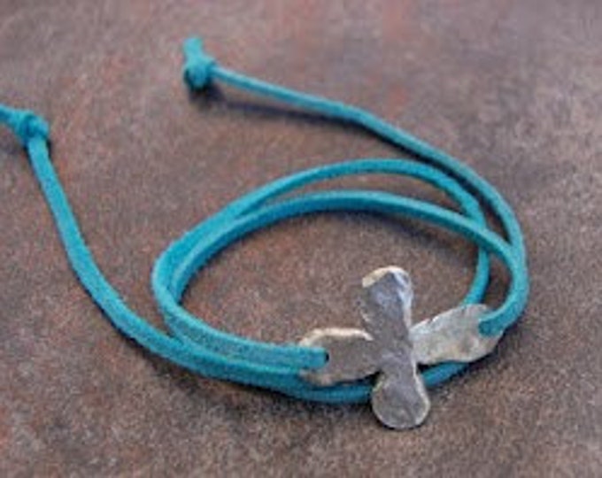 Silver Cross Bracelet Leather Wrap Bracelet Cross Wrap Etsy