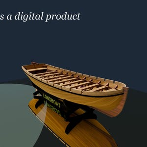 Longboat 100 Scale – 3D Printable Model for Ship Dioramas