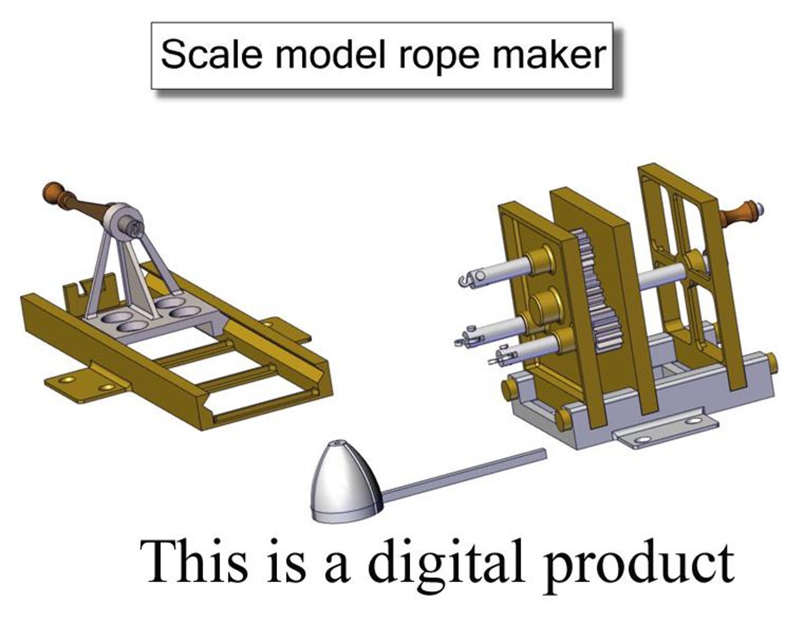 Mini Rope Maker Scale Model Rope Maker – Handcrafted Rope & Rigging Machine for Model ...