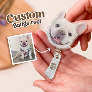 Custom Dog Badge Reel Pet Badge Reel - Nurse Badge Reel with Your Photo - Personalized Funny Badge Reel for Nurse Gifts