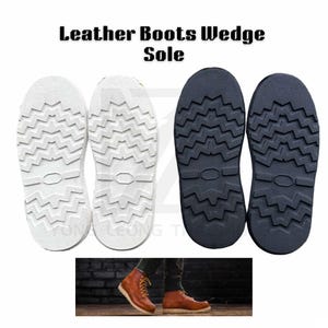 Shoe Sole Leather Boot Wedge Sole black/white Shoe making Shoe repair Shoe cobbler replacement sole Rubber Sponge