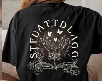 STFUATTDLAGG | BookTok Romance Shirt | Spicy Reader Aesthetic Tee | Trending Fantasy Romance Gift, T-shirt for Smut Readers, Book Lover Gift