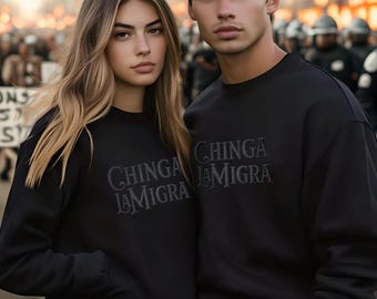 Chinga La Migra Embroidered Sweatshirt | Abolish ICE sweatshirt | Human Rights Activist | Fuck ICE Sweater | Activism Apparel | Anti-Trump