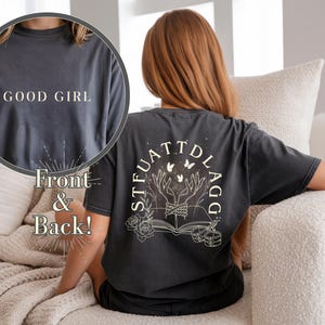 STFUATTDLAGG | BookTok Romance Shirt | Spicy Reader Aesthetic Tee | Trending Fantasy Romance Gift, T-shirt for Smut Readers, Book Lover Gift image 2