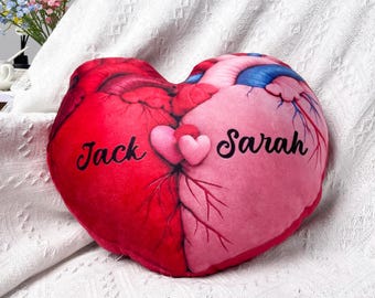 Almohada de corazón con foto personalizada impresa en 3D, regalo de San Valentín personalizado, cojín con imagen DIY, decoración romántica de amor para pareja, sofá para el hogar, exhibición de recuerdo