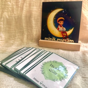 Set di carte per quiz islamici con domande e risposte – con fonti del Corano e degli Hadith – 54 carte da gioco – in tedesco o turco