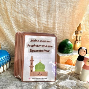 Set van 25 Profetenkaarten – “Mijn prachtige profeten en hun kenmerken door minik.muslim” – Islamitische leerkaarten voor kinderen en gezinnen
