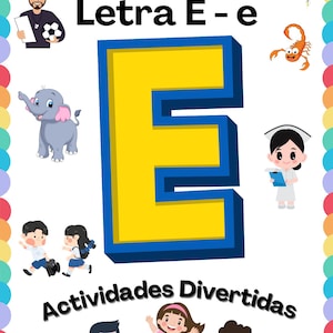 Actividades con la letra E – Traza, lee y colorea