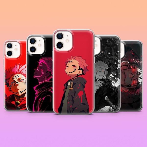 Ryomen Sukuna-telefoonhoesje Anime Jujutsu Kaisen-hoes voor iPhone 17 Pro, 16E, 15, Samsung S25, S24Fe, S23+, A56, A17 Pixel 10 Pro, 9A 8Pro 7A