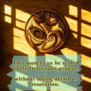 Cat Relief CNC STL File Decorative Wall Art STL Digital Wood Carving 3D STL Sculpture Bas Relief Panel Router CNC Design Model